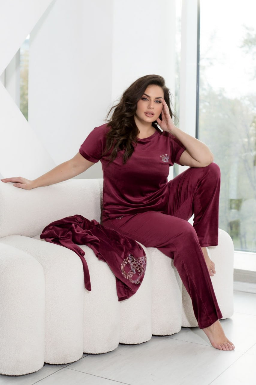 Невероятно мягкий велюровый комплект — ощущение роскоши в размерах 2XL–11XL