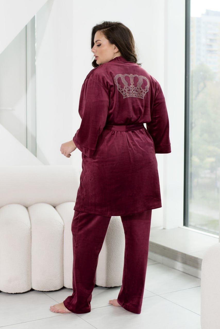 Невероятно мягкий велюровый комплект — ощущение роскоши в размерах 2XL–11XL