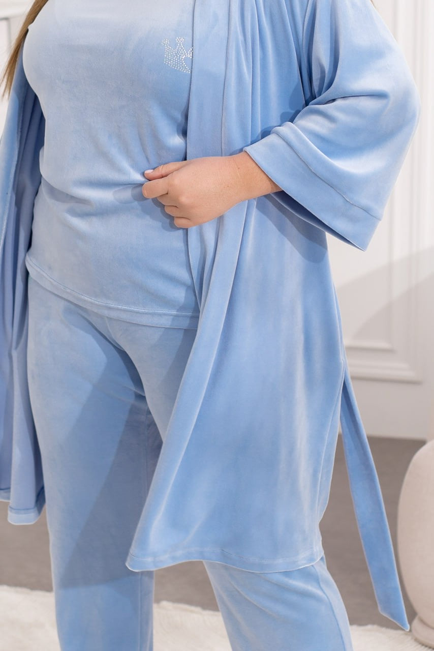 Невероятно мягкий велюровый комплект — ощущение роскоши в размерах 2XL–11XL